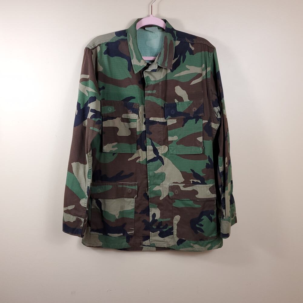 Army Hot Weather Combat Coat in Woodland Camo Size S Long